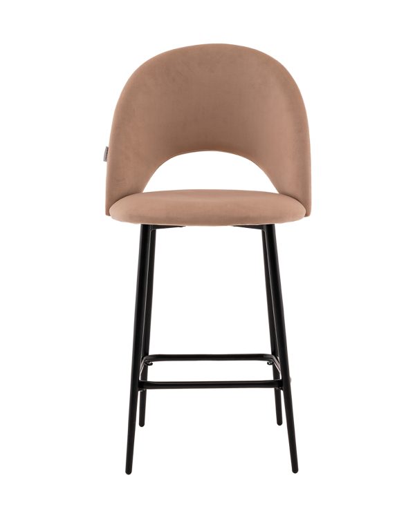 Стул полубарный Меган велюр бежевый — изображение 2