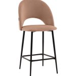 Стул полубарный Меган велюр бежевый