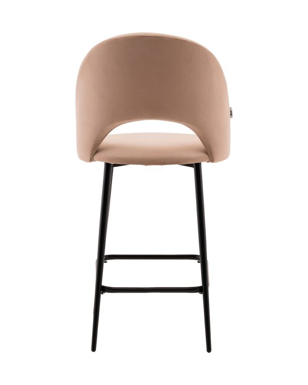 Стул полубарный Меган велюр бежевый — изображение 3
