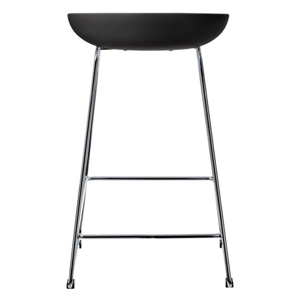 Стул полубарный Neo чёрный с хромированными ножками — изображение 5