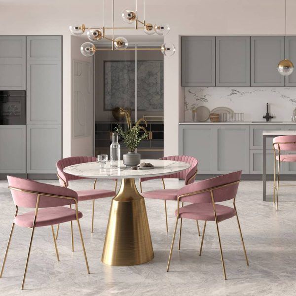 Стул Turin терракотовый с золотыми ножками — изображение 2