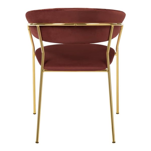 Стул Turin терракотовый с золотыми ножками — изображение 5