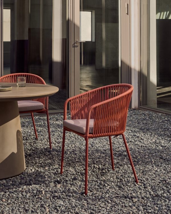 Стул Yanet из терракотовой веревки — изображение 3