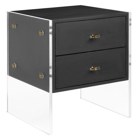 Тёмно-серая прикроватная тумба “Берк”