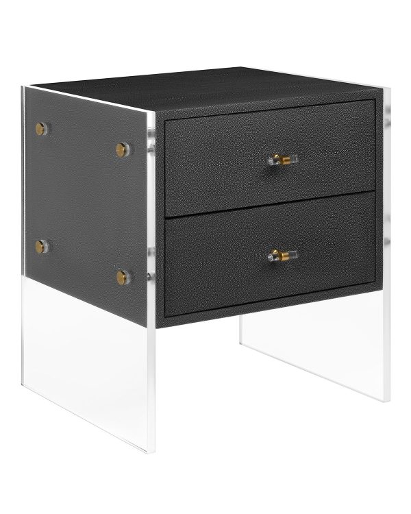 Тёмно-серая прикроватная тумба “Берк”