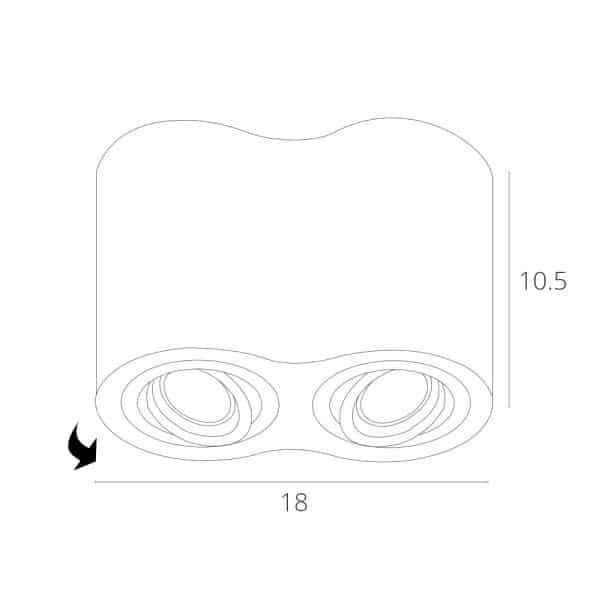 Точечный накладной светильник Arte Lamp FALCON A5645PL-2WH — изображение 5