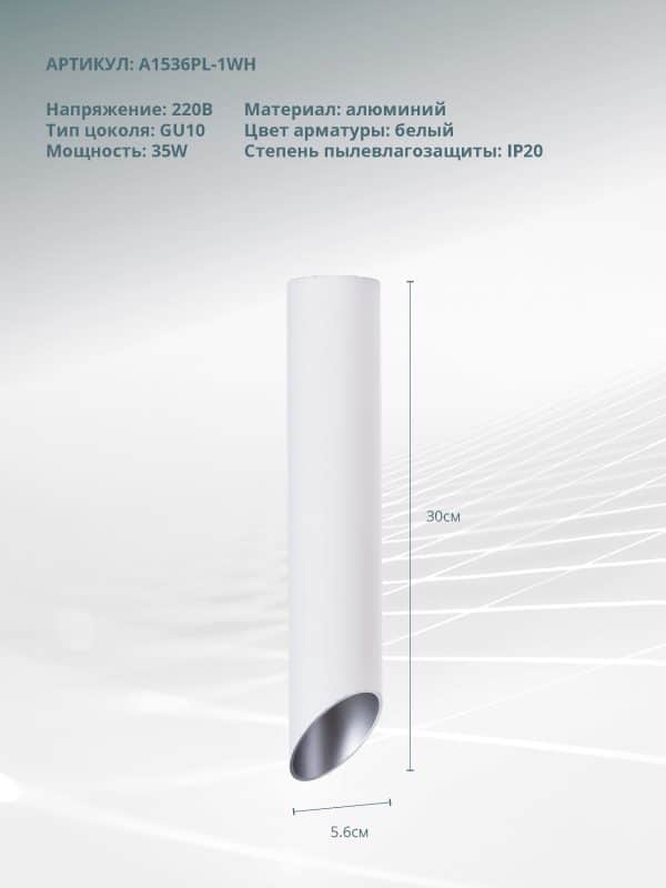 Точечный накладной светильник Arte Lamp PILON-SILVER A1536PL-1WH — изображение 4