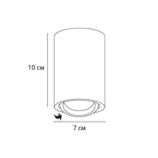 Точечный накладной светильник Arte Lamp SENTRY A1560PL-1WH — изображение 4