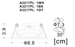 Точечный встраиваемый светильник Arte Lamp ACCENTO A3217PL-1GY — изображение 3