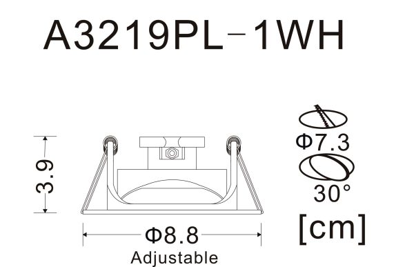 A3219PL-1WH Точечный встраиваемый светильник Arte Lamp ACCENTO A3219PL-1WH — изображение 2