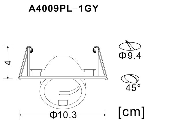Точечный встраиваемый светильник Arte Lamp ACCENTO A4009PL-1GY — изображение 3