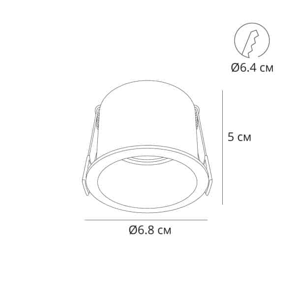 Точечный встраиваемый светильник Arte Lamp CAPH A2165PL-1BK — изображение 5
