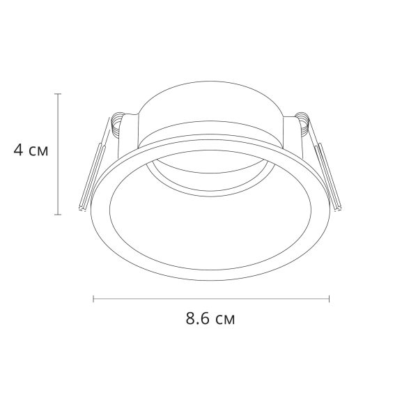 Точечный встраиваемый светильник Arte Lamp DASH A2864PL-1BK — изображение 5