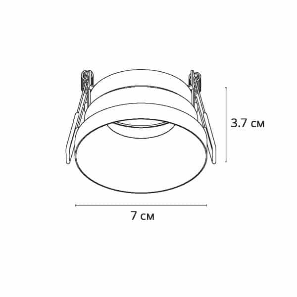 Точечный встраиваемый светильник Arte Lamp DUCRE A8094PL-1WH — изображение 4
