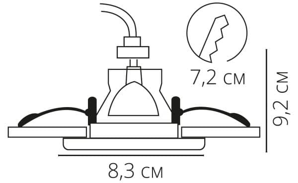 Точечный встраиваемый светильник Arte Lamp GRUS A6667PL-1WH — изображение 5