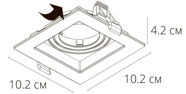 A6662PL-1WH_drawing Точечный встраиваемый светильник Arte Lamp Simplex A6662PL-1WH — изображение 5