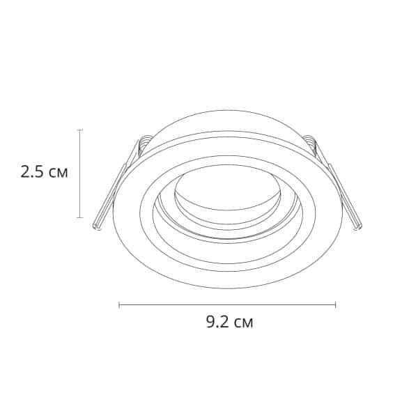 Точечный встраиваемый светильник ARTE LAMP TARF A2177PL-1WH — изображение 5