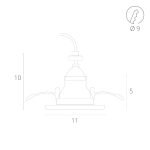 Точечный встраиваемый светильник Arte Lamp TAURUS A6663PL-1BK — изображение 5