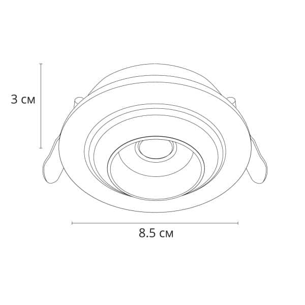 Точечный встраиваемый светильник Arte Lamp UVA A3318PL-1WH — изображение 4