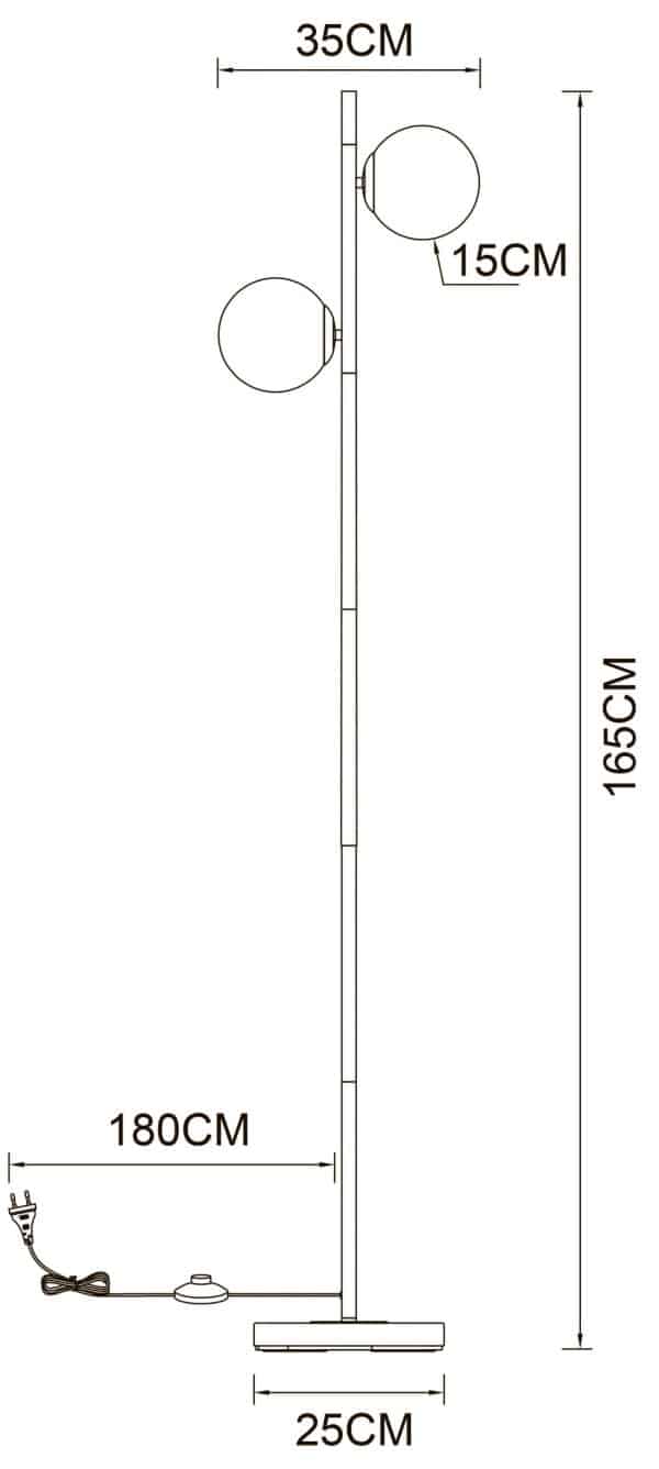 Торшер Arte Lamp ALCOR A2224PN-2BK — изображение 4