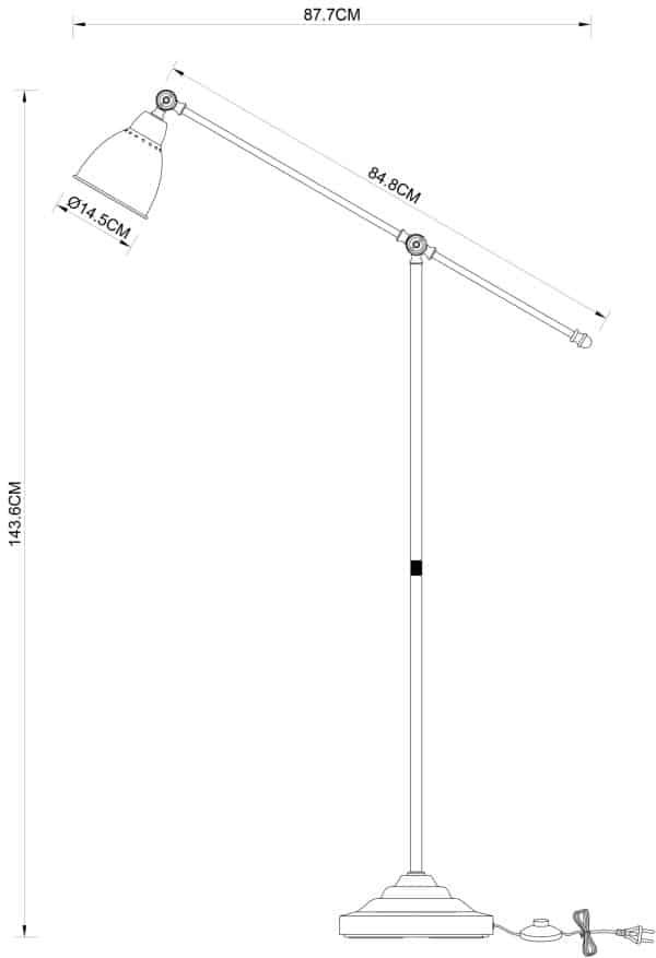 Торшер Arte Lamp BRACCIO A2054PN-1BK — изображение 3