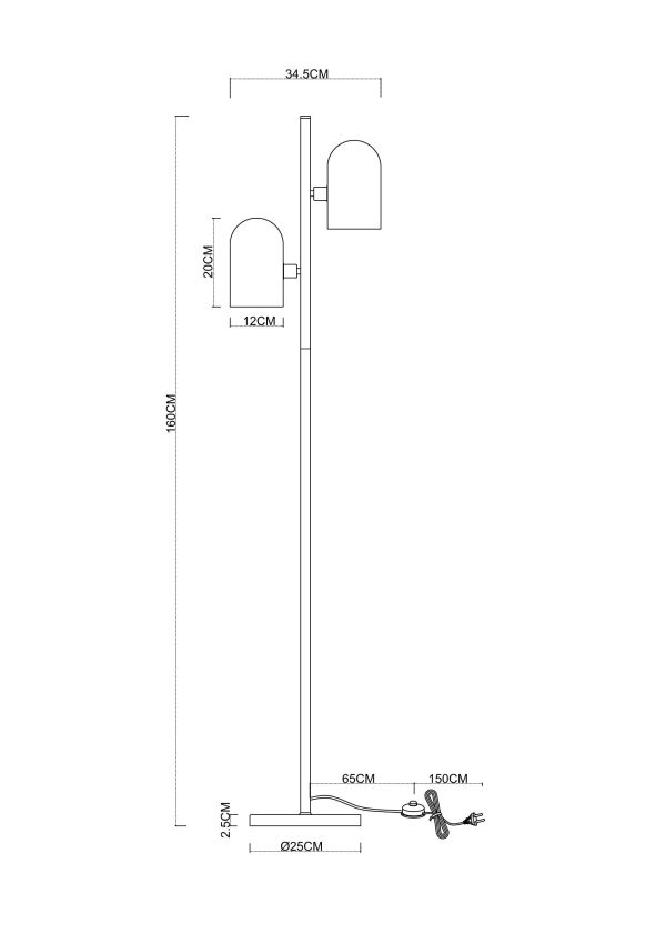 Торшер Arte Lamp CASSEL A5454PN-2PB — изображение 4