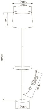 Торшер Arte Lamp CONNOR A2102PN-1WH — изображение 4