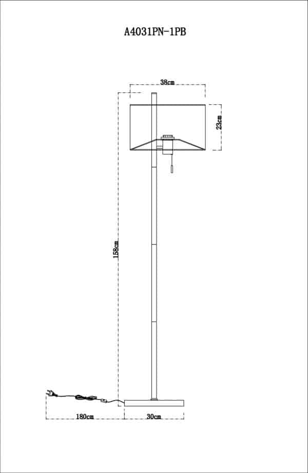 Торшер Arte Lamp PROXIMA A4031PN-1PB — изображение 4
