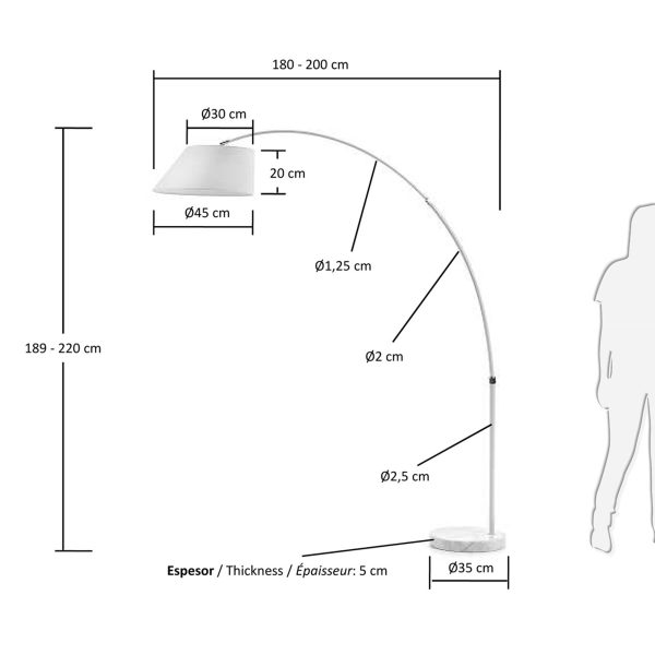 Торшер Lee белый — изображение 4