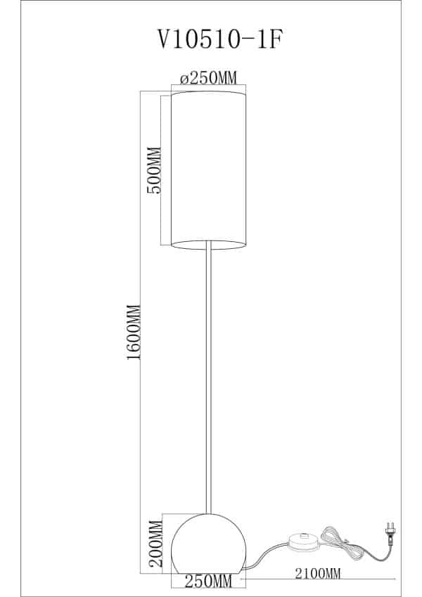 Торшер Moderli V11590-1F Flint — изображение 3