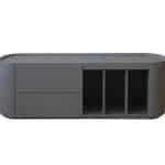 Тумба Lagom под ТВ 2 ящика 3 ниши ширина 140 см (серый)