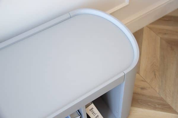 Тумба Lagom под ТВ 2 ящика 3 ниши ширина 140 см (светло-серый) — изображение 4