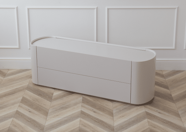 Тумба Lagom под ТВ 2 ящика ширина 140 см (дымка) — изображение 2