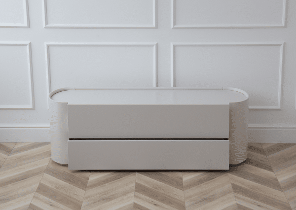 Тумба Lagom под ТВ 2 ящика ширина 140 см (дымка) — изображение 4