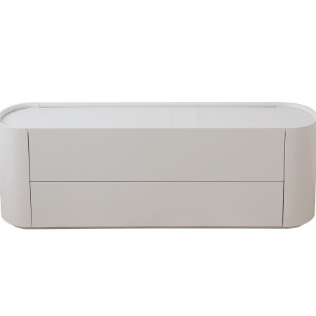 Тумба Lagom под ТВ 2 ящика ширина 140 см (дымка)