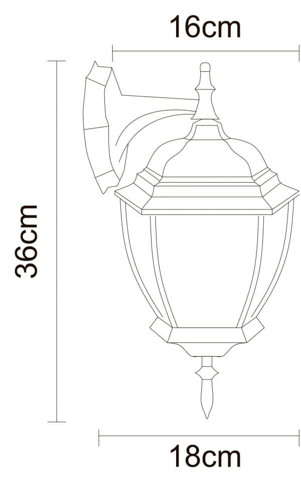 Уличный настенный светильник Arte Lamp PEGASUS A3152AL-1BN — изображение 5