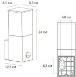Уличный настенный светильник Arte Lamp PLATE A3711AL-1BK — изображение 2