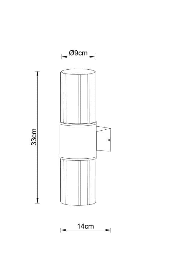 Уличный настенный светильник Arte lamp SEGINUS A6515AL-2BK — изображение 3