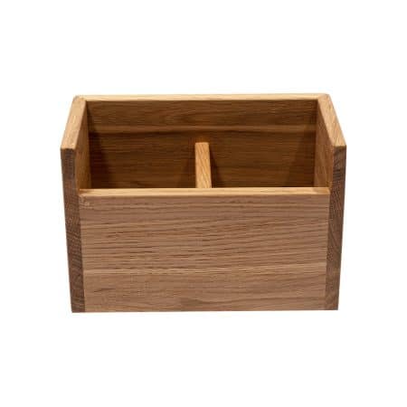 Uneca Органайзер для кухонных принадлежностей дубовый с 2-мя отделениями 22х11х15
