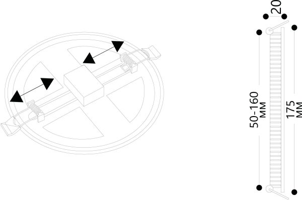 Встраиваемый светильник Arte Lamp MESURA A7975PL-1WH — изображение 5