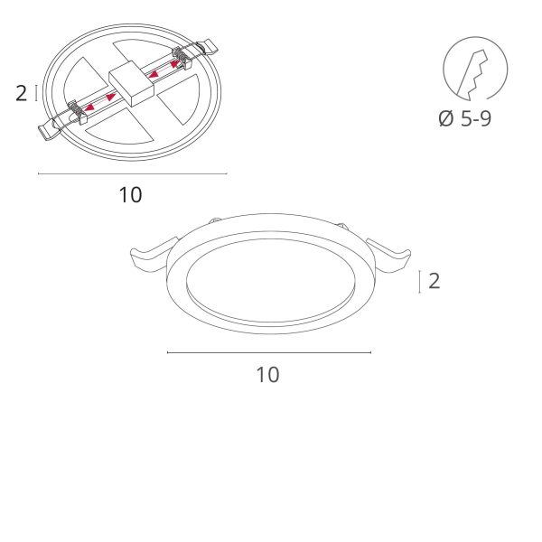 Встраиваемый светильник Arte Lamp MESURA A7977PL-1WH — изображение 3