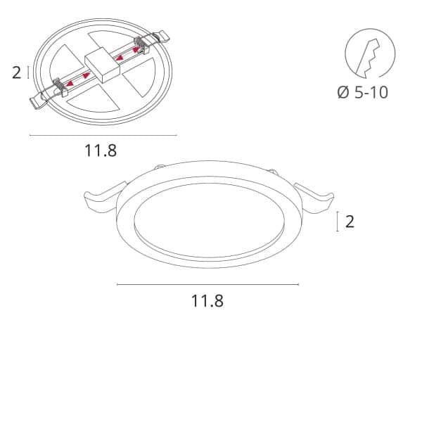 Встраиваемый светильник Arte Lamp MESURA A7978PL-1WH — изображение 3