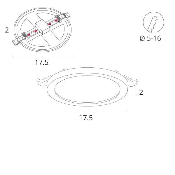 Встраиваемый светильник Arte Lamp MESURA A7979PL-1WH — изображение 3
