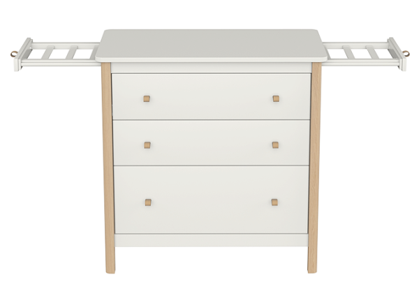 vydvizhnaja-veshalka-dlja-komoda-classic-3-jashhika-molochnyj-2 Выдвижная вешалка для комода Classic 3 ящика (молочный) — изображение 3