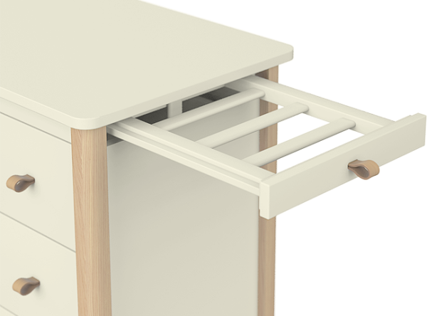 Выдвижная вешалка для комода Classic 3 ящика (молочный) Выдвижная вешалка для комода Classic 3 ящика (молочный)