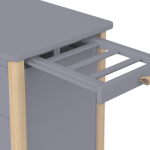 Выдвижная вешалка для комода Classic 3 ящика (серый)