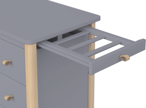 Выдвижная вешалка для комода Classic 3 ящика (серый)