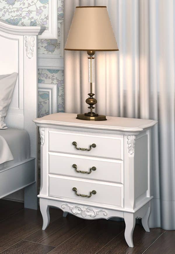 Тумба прикроватная 3 ящика без состаривания, без патины — изображение 2