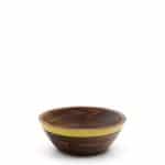 Zairin Чаша из дерева акации с желтой каймой