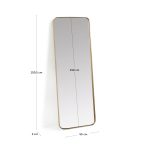 Зеркало настенное Orsini металлическое золотое 55 x 150,5 см — изображение 4